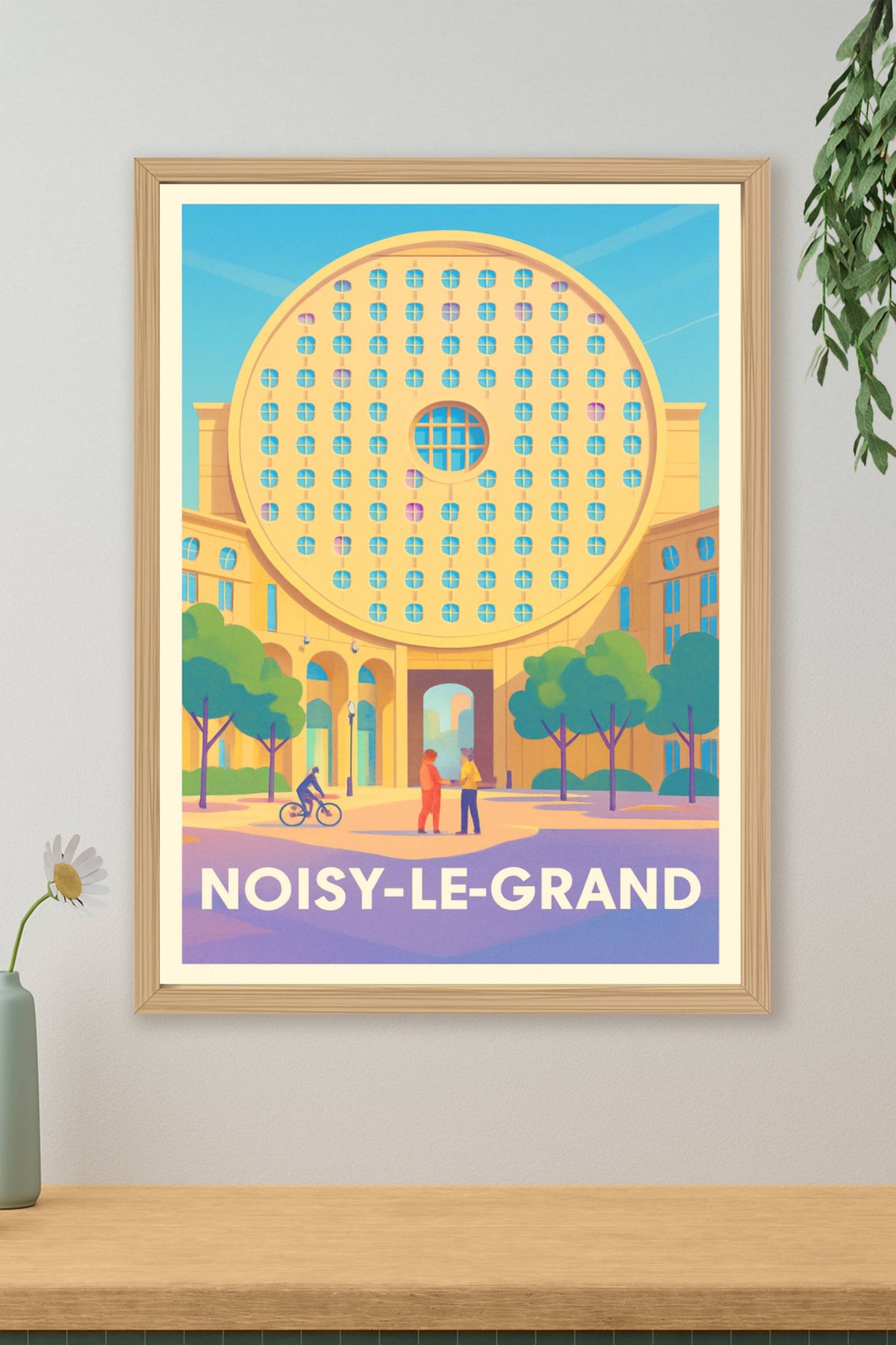 Affiche Noisy-le-Grand — L’architecture emblématique au cœur de la ville · poster d'art de Noisy-le-Grand