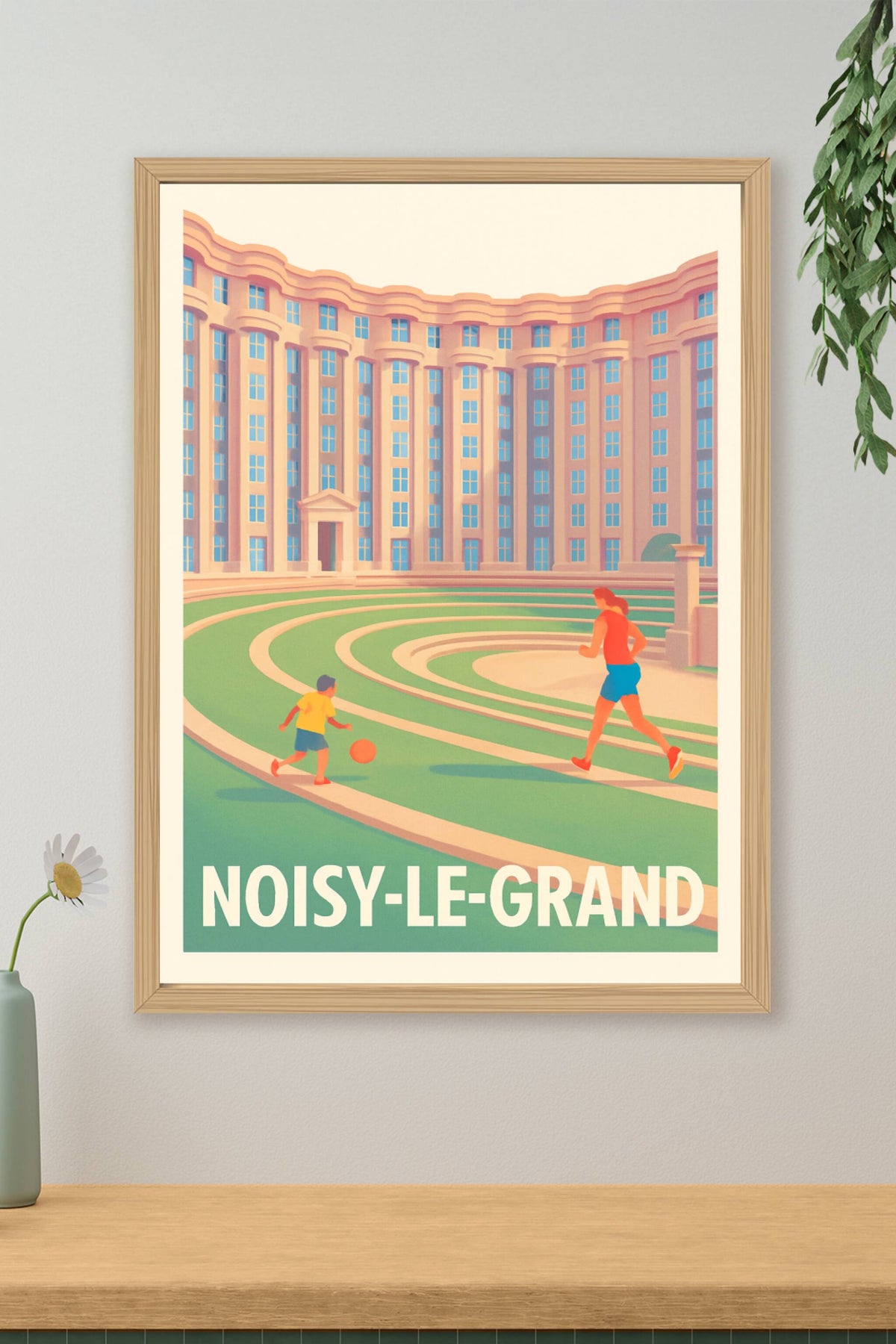 Affiche Noisy-le-Grand — L'élégance architecturale au cœur de la ville · poster d'art de Noisy-le-Grand