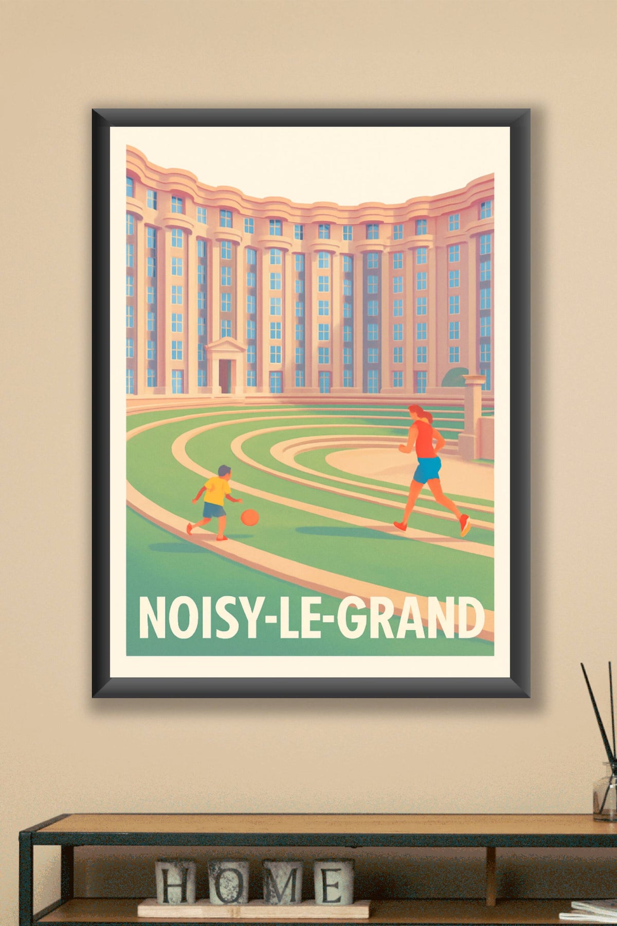 Affiche Noisy-le-Grand — L'élégance architecturale au cœur de la ville · poster d'art de Noisy-le-Grand