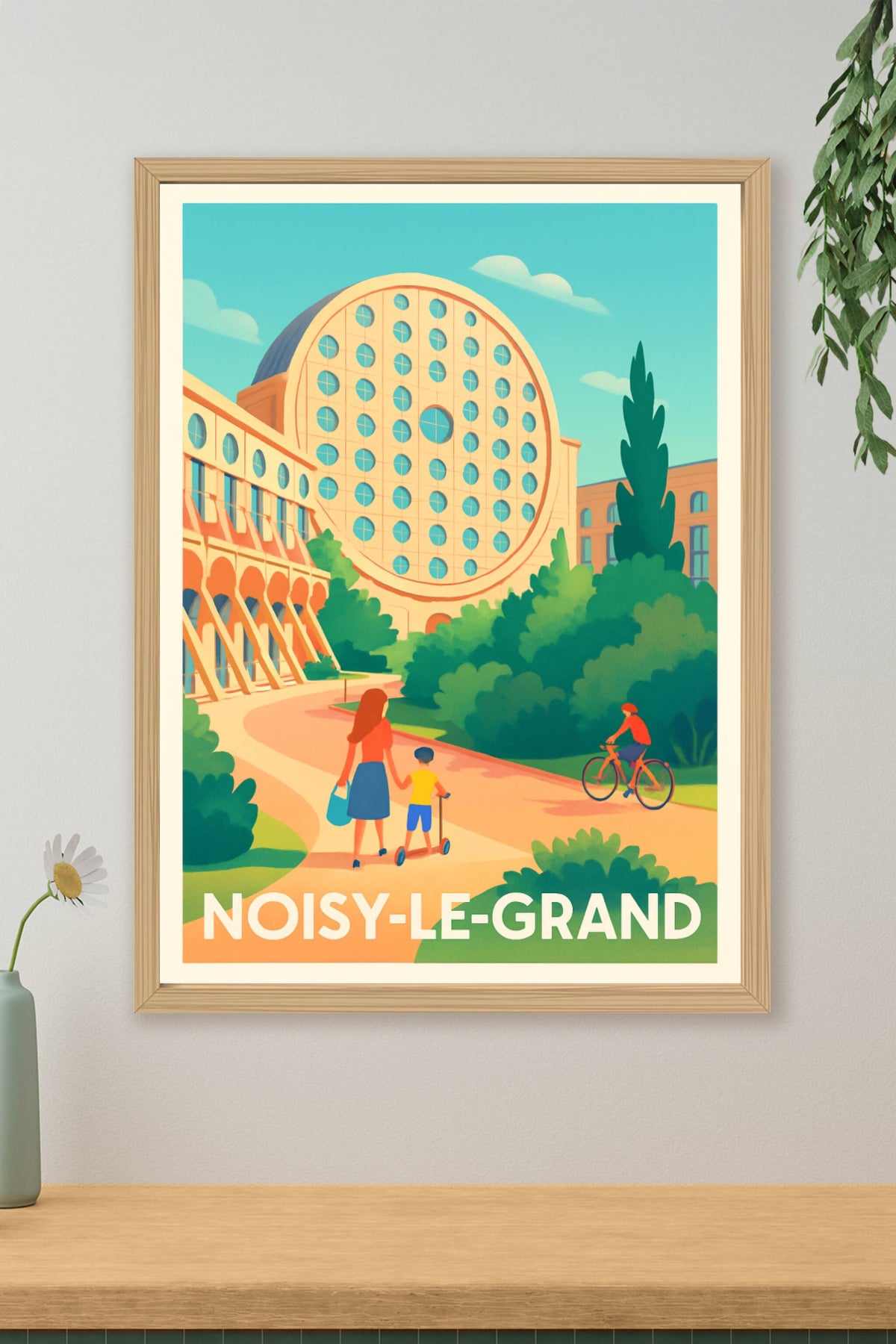 Affiche Noisy-le-Grand — Charme et modernité au cœur de la ville · poster d'art de Noisy-le-Grand