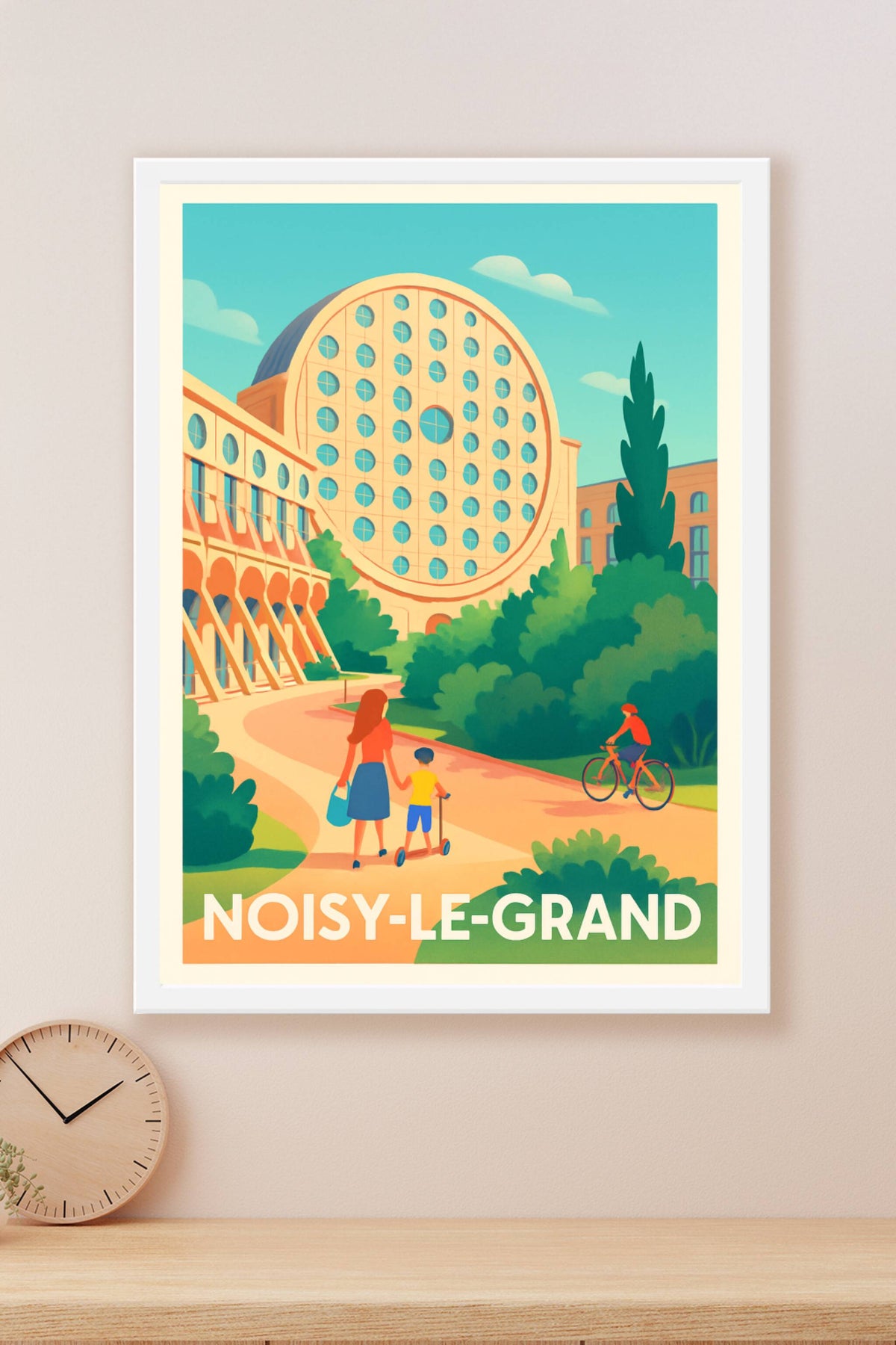 Affiche Noisy-le-Grand — Charme et modernité au cœur de la ville · poster d'art de Noisy-le-Grand