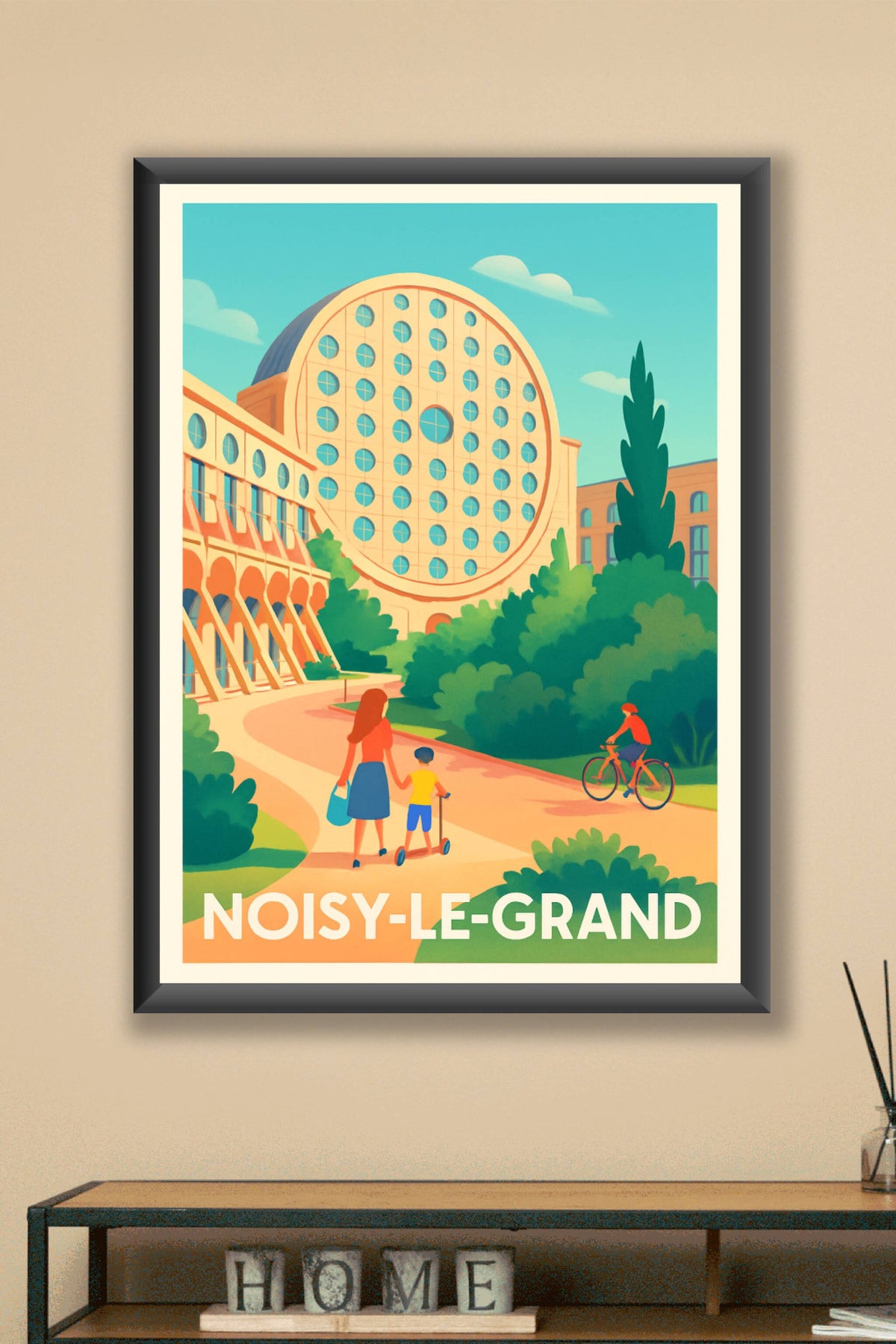 Affiche Noisy-le-Grand — Charme et modernité au cœur de la ville · poster d'art de Noisy-le-Grand