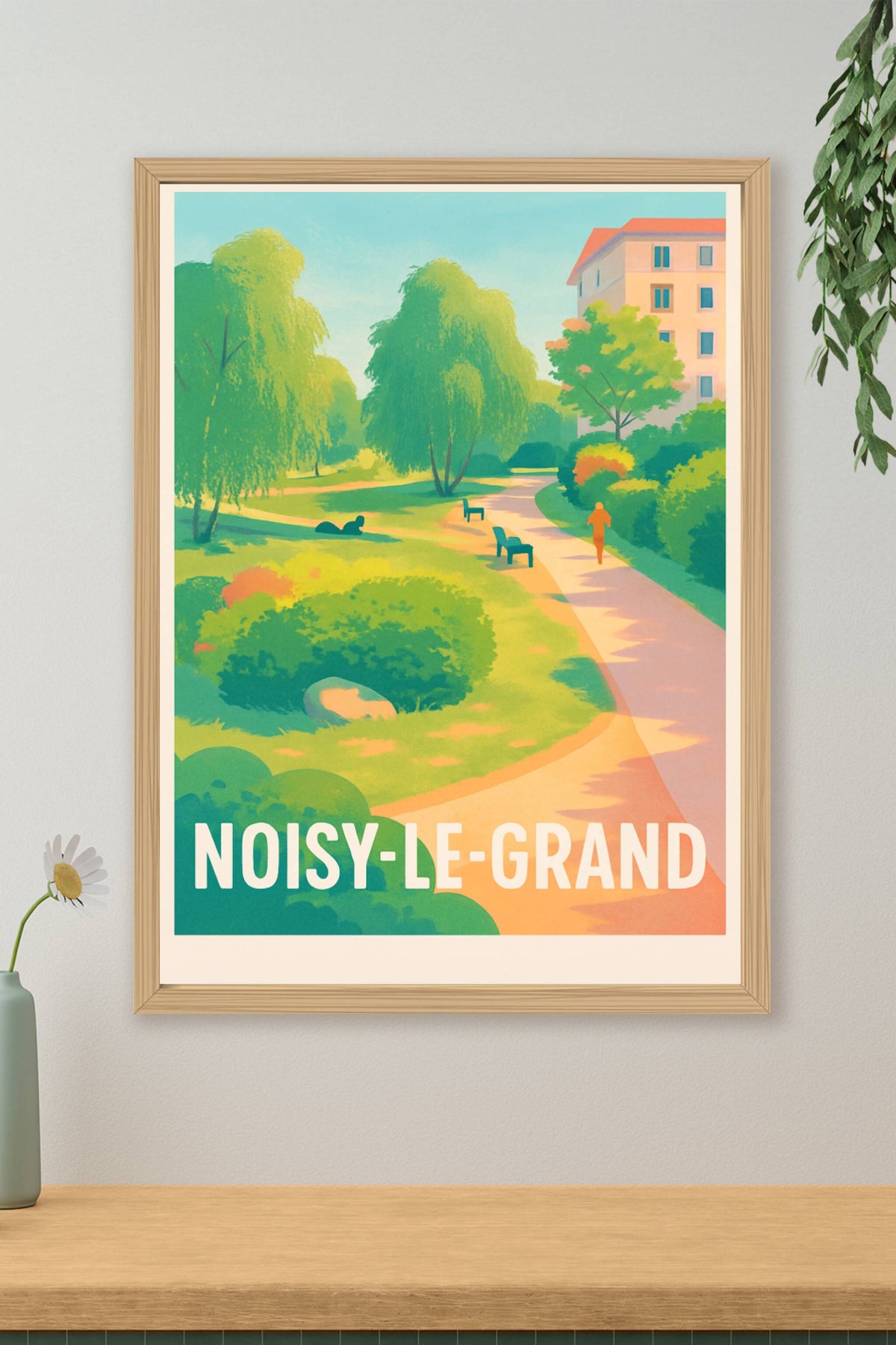 Affiche Noisy-le-Grand — Havre de verdure et sérénité · poster d'art de Noisy-le-Grand