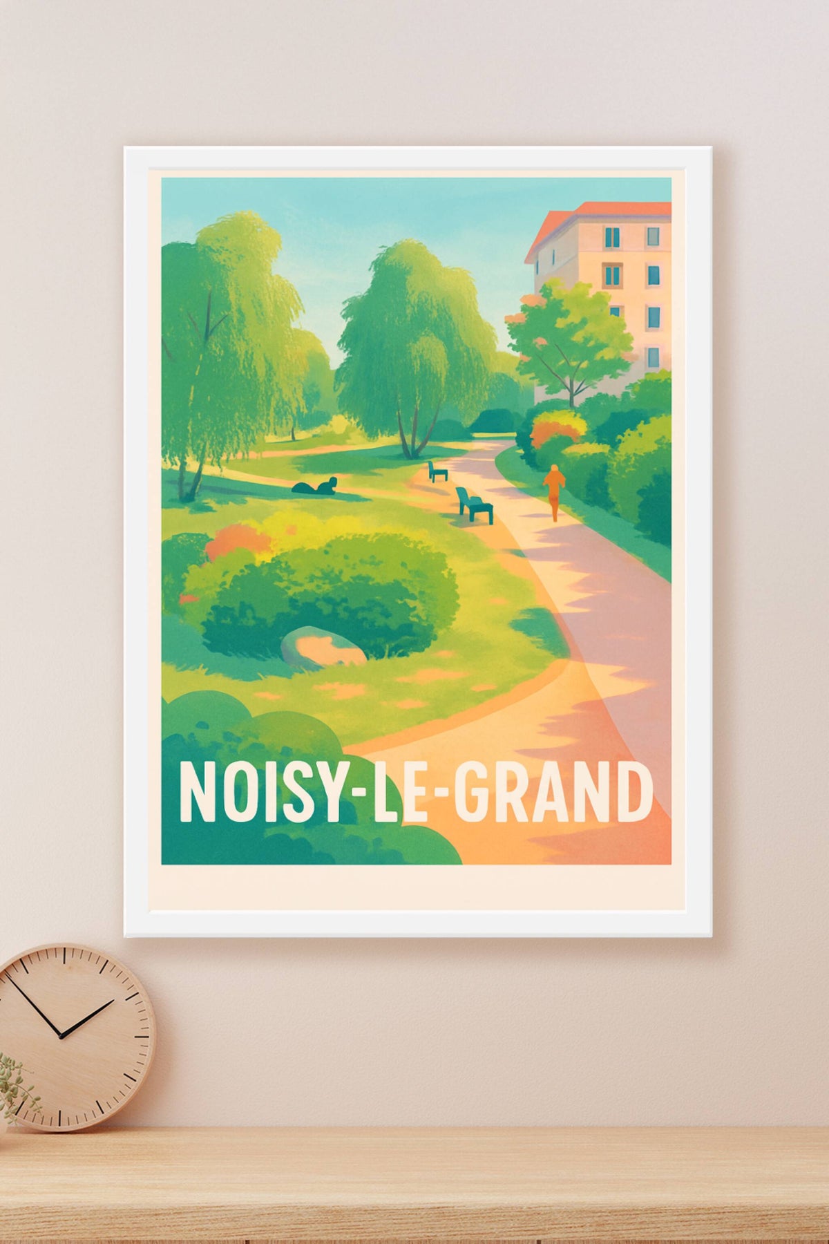 Affiche Noisy-le-Grand — Havre de verdure et sérénité · poster d'art de Noisy-le-Grand