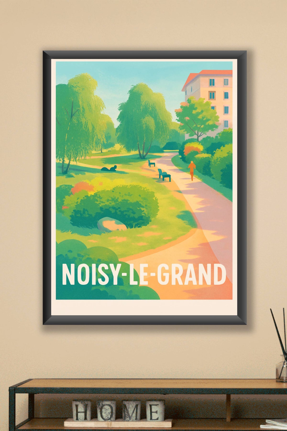 Affiche Noisy-le-Grand — Havre de verdure et sérénité · poster d'art de Noisy-le-Grand