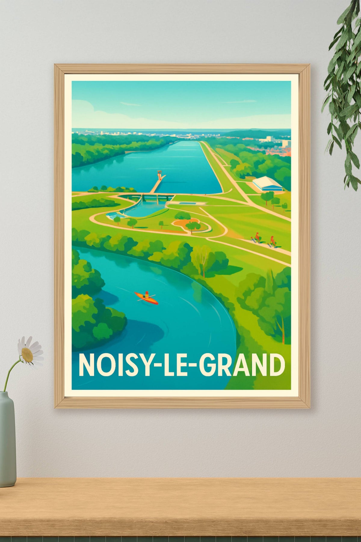Affiche Noisy-le-Grand — Évasion nature au fil de l'eau · poster d'art de Noisy-le-Grand