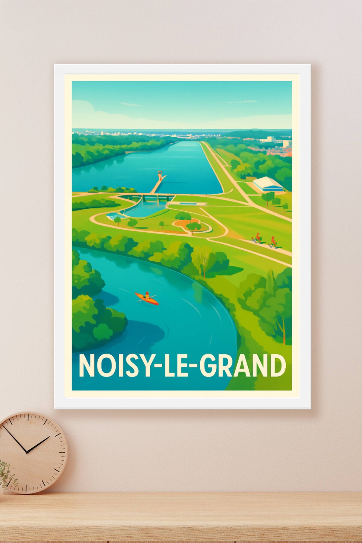 Affiche Noisy-le-Grand — Évasion nature au fil de l'eau · poster d'art de Noisy-le-Grand