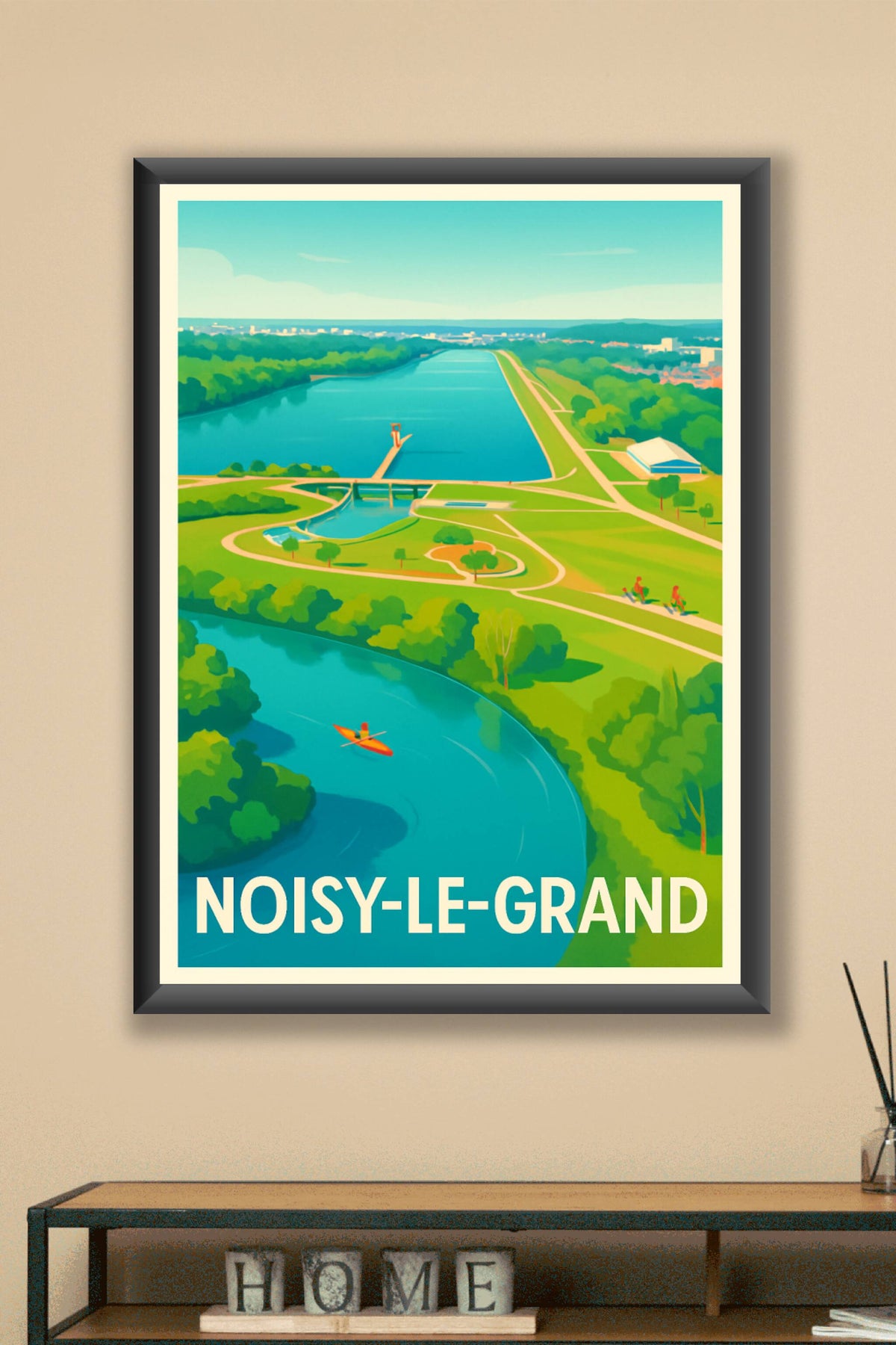 Affiche Noisy-le-Grand — Évasion nature au fil de l'eau · poster d'art de Noisy-le-Grand