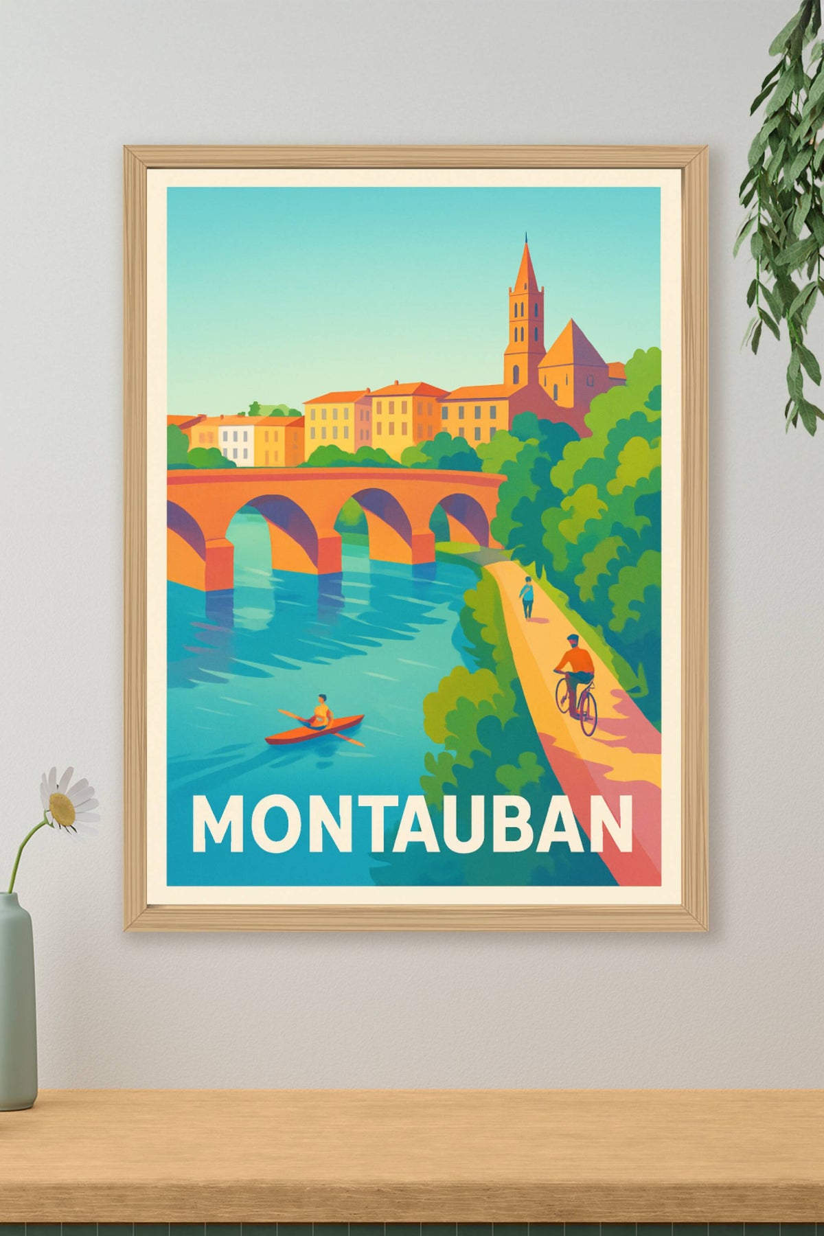 Affiche Montauban — L'élégance d'une rivière paisible · poster d'art de Montauban