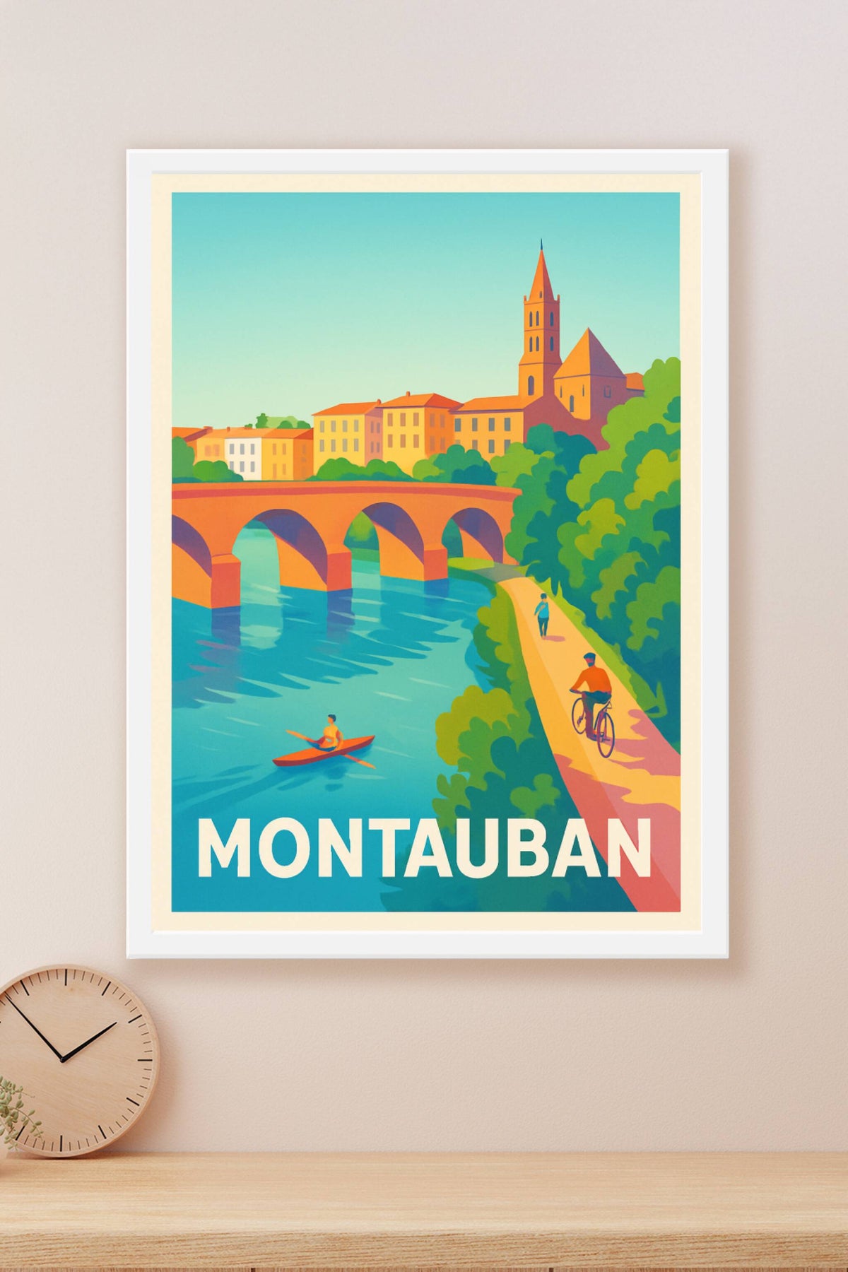 Affiche Montauban — L'élégance d'une rivière paisible · poster d'art de Montauban