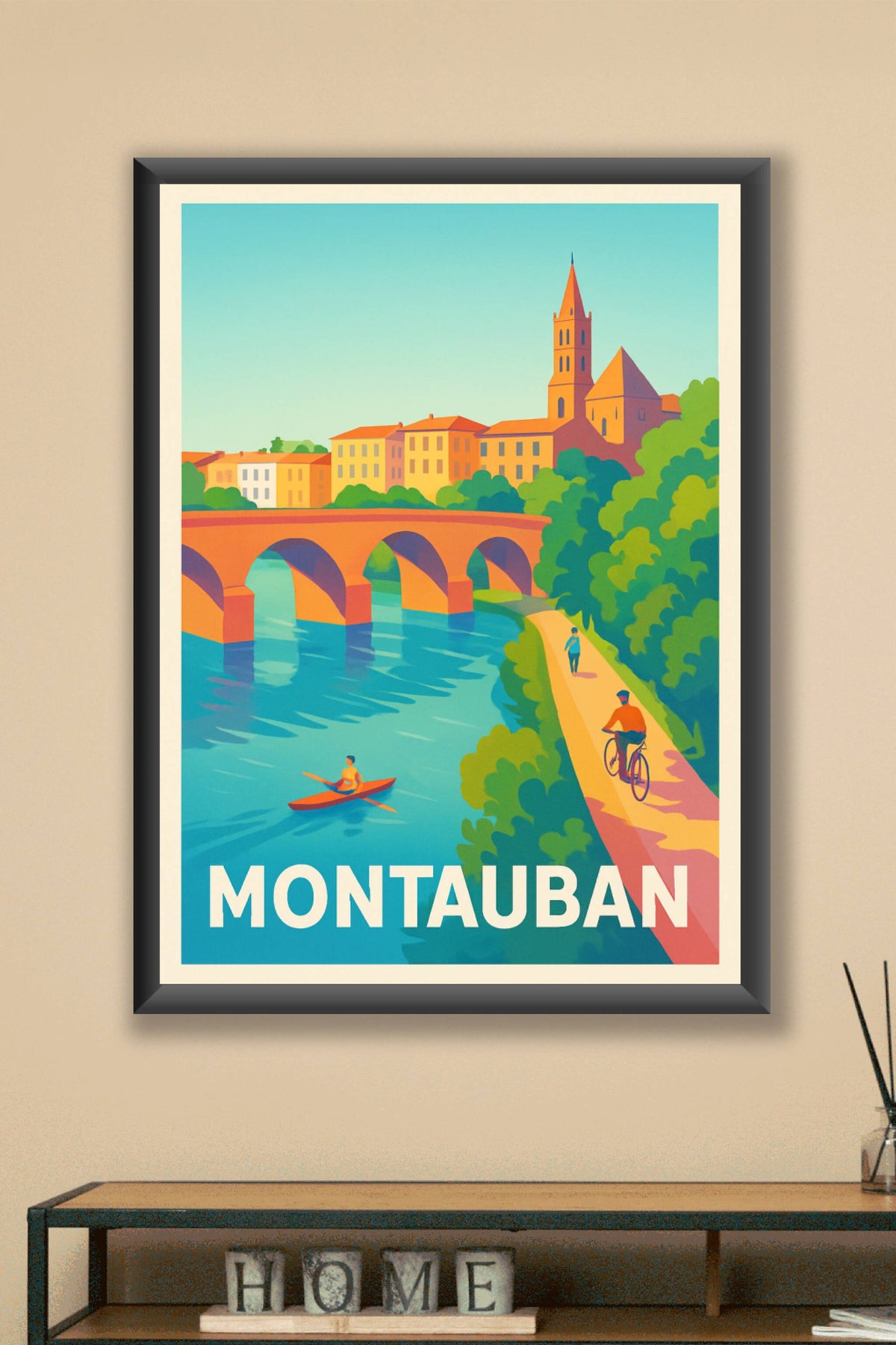 Affiche Montauban — L'élégance d'une rivière paisible · poster d'art de Montauban