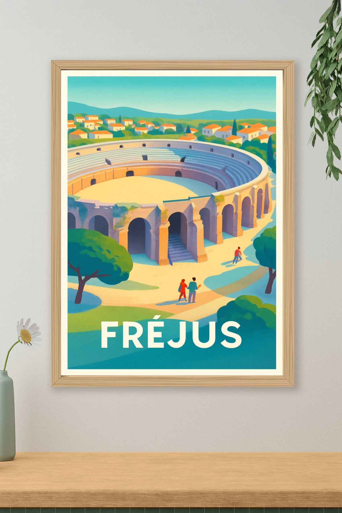 Affiche Fréjus — Lumières et histoire au cœur de la Provence · poster d'art de Fréjus