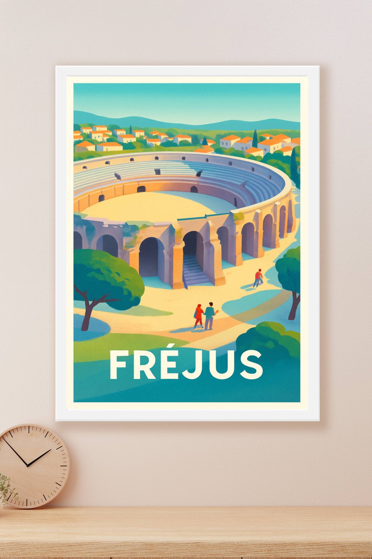 Affiche Fréjus — Lumières et histoire au cœur de la Provence · poster d'art de Fréjus