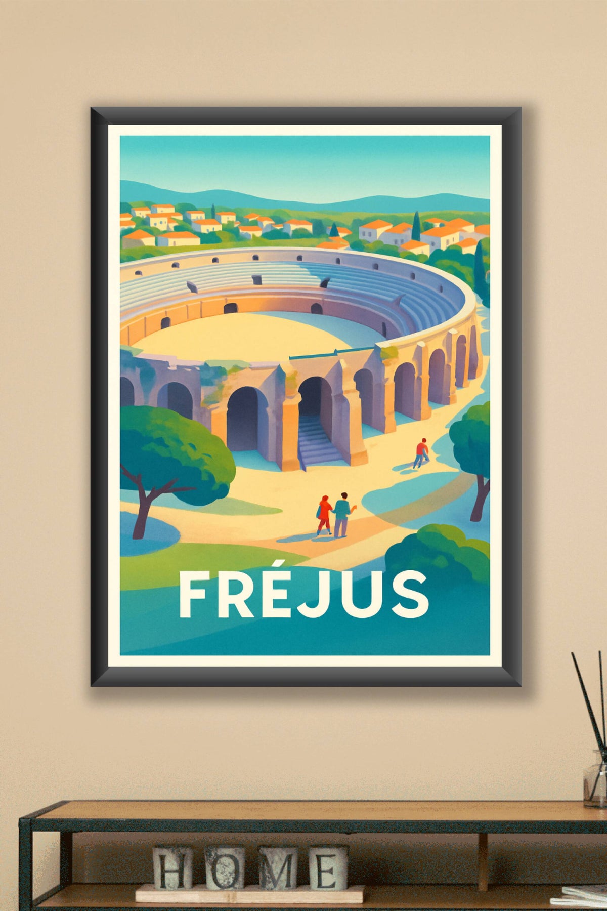 Affiche Fréjus — Lumières et histoire au cœur de la Provence · poster d'art de Fréjus