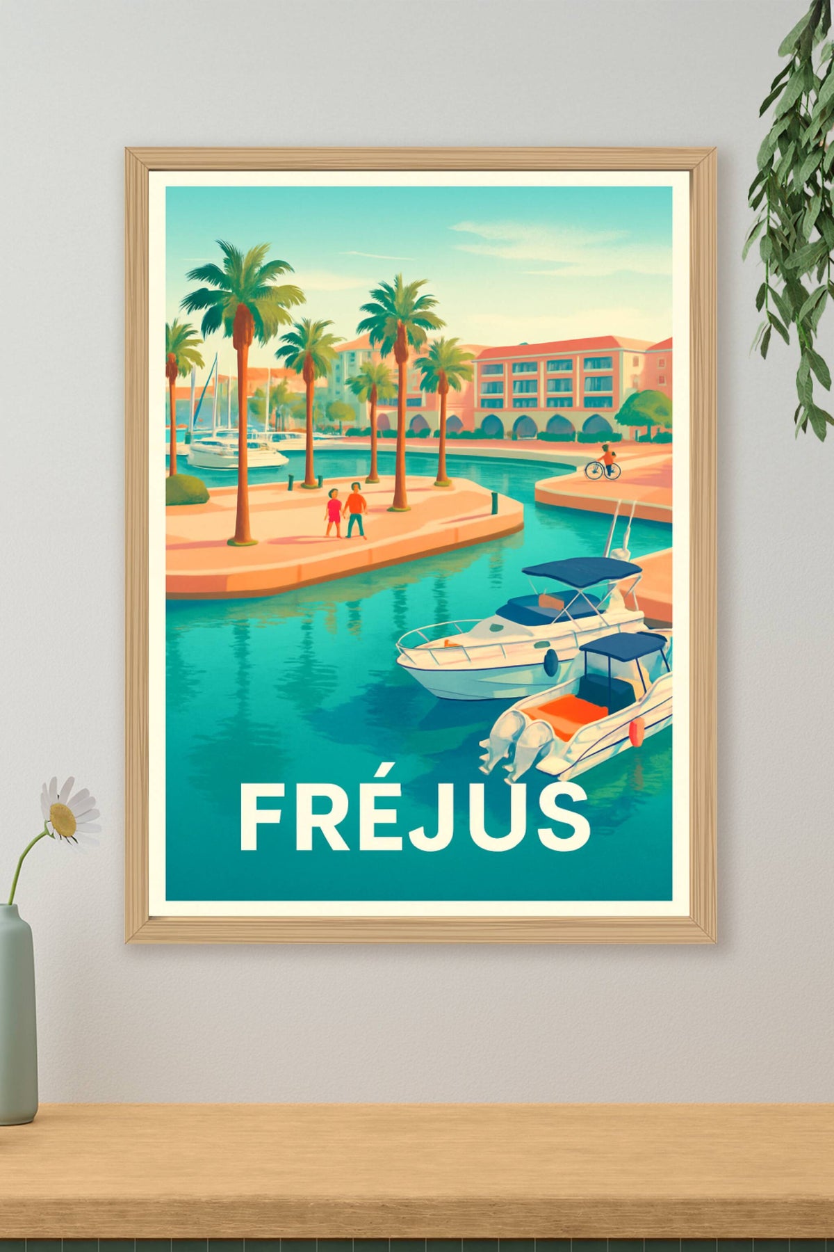 Affiche Fréjus — Évasion et douceur au bord de l'eau · poster d'art de Fréjus