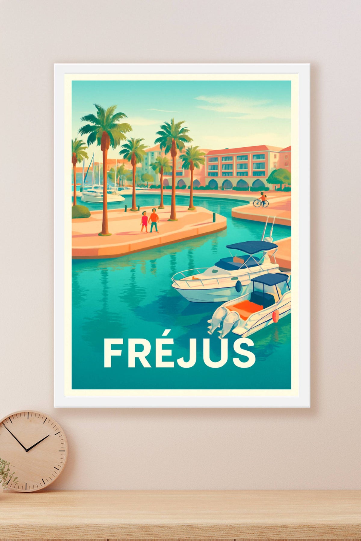 Affiche Fréjus — Évasion et douceur au bord de l'eau · poster d'art de Fréjus
