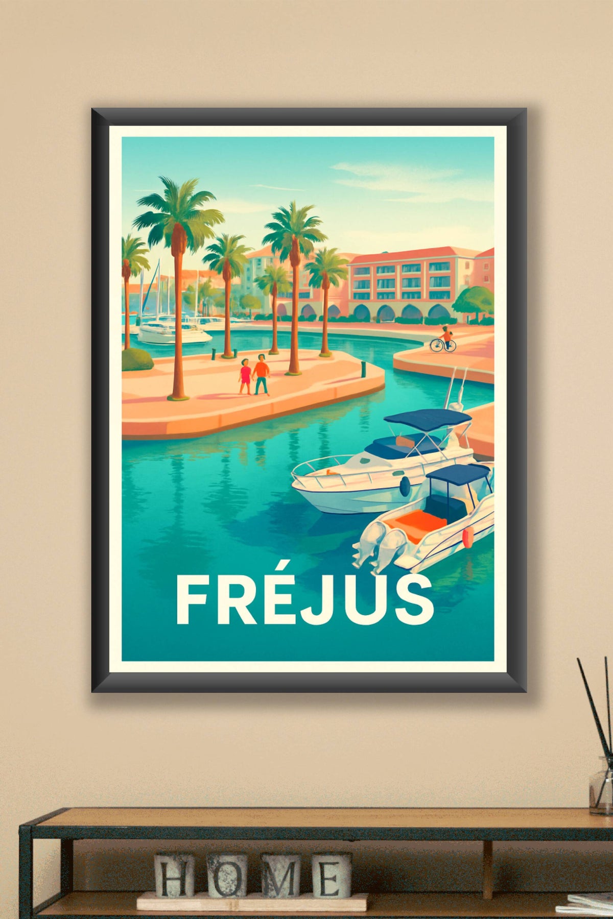Affiche Fréjus — Évasion et douceur au bord de l'eau · poster d'art de Fréjus