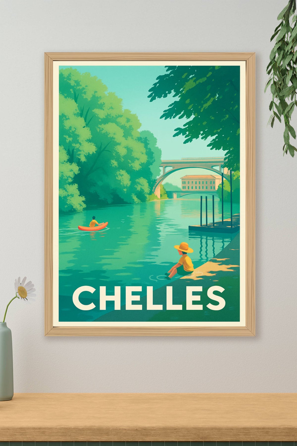 Affiche Chelles — Douceur et Sérénité au Bord de l'Eau · poster d'art de Chelles