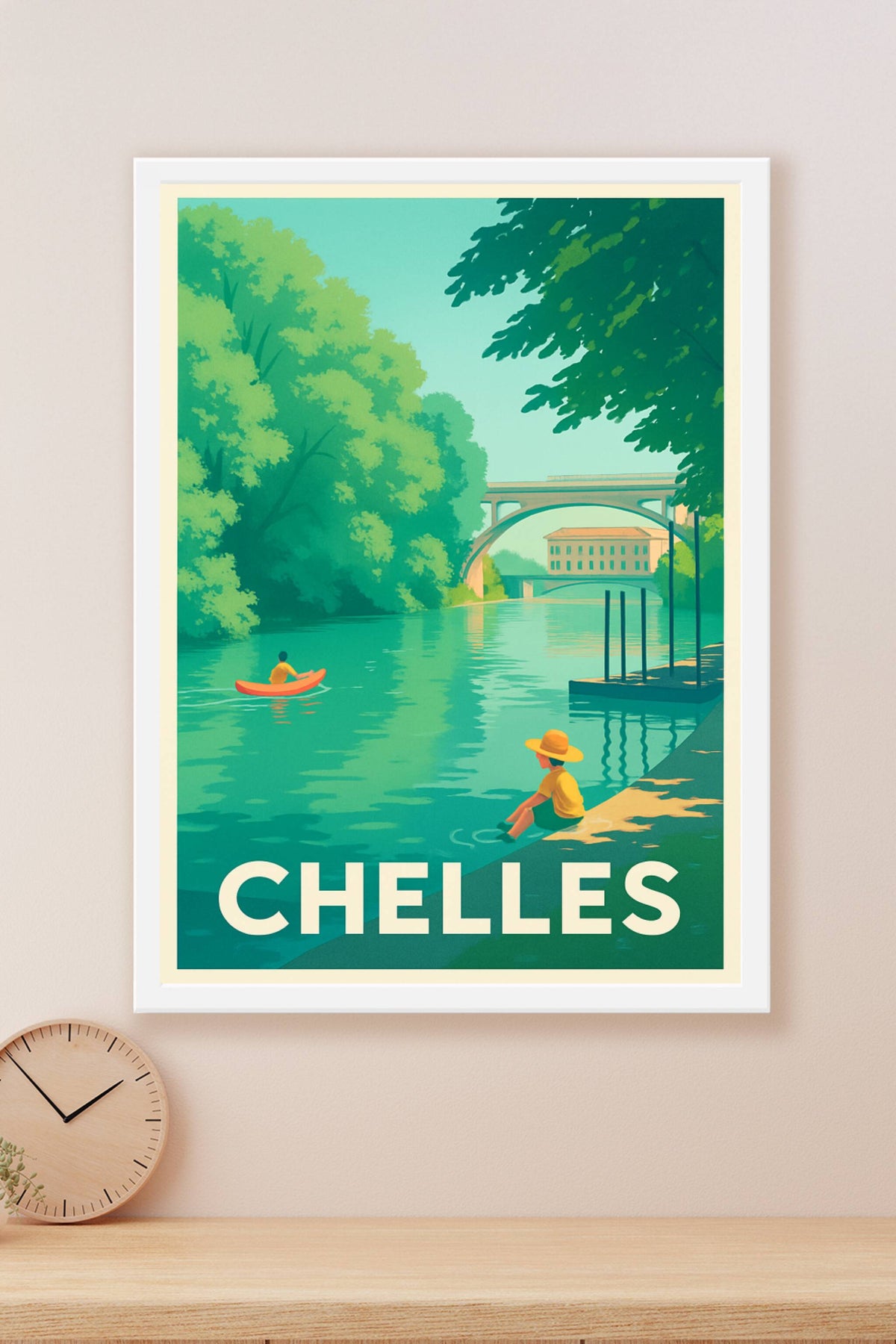 Affiche Chelles — Douceur et Sérénité au Bord de l'Eau · poster d'art de Chelles