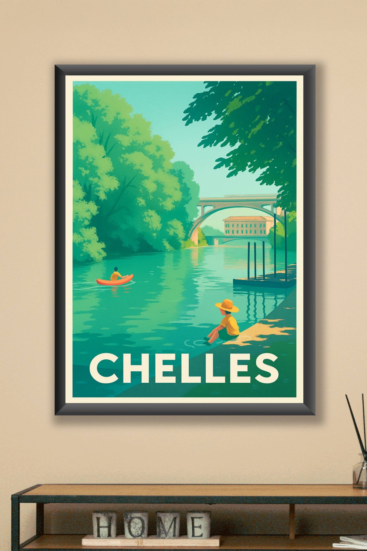 Affiche Chelles — Douceur et Sérénité au Bord de l'Eau · poster d'art de Chelles