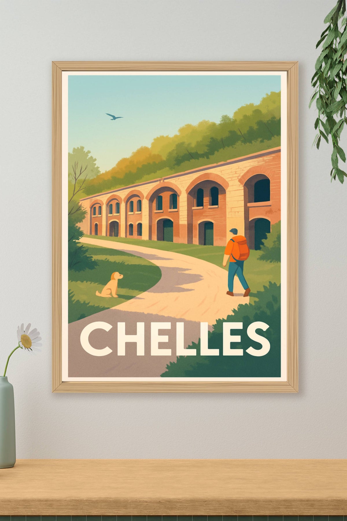 Affiche Chelles — Promenade Nature et Histoire · poster d'art de Chelles