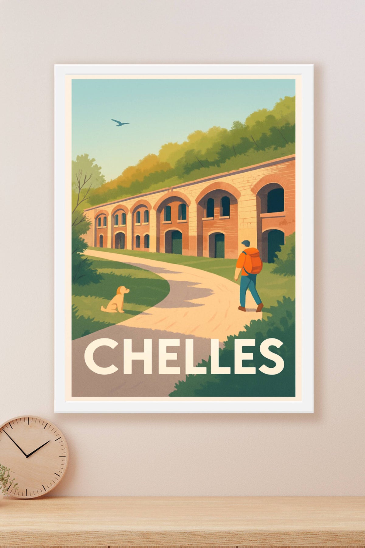 Affiche Chelles — Promenade Nature et Histoire · poster d'art de Chelles