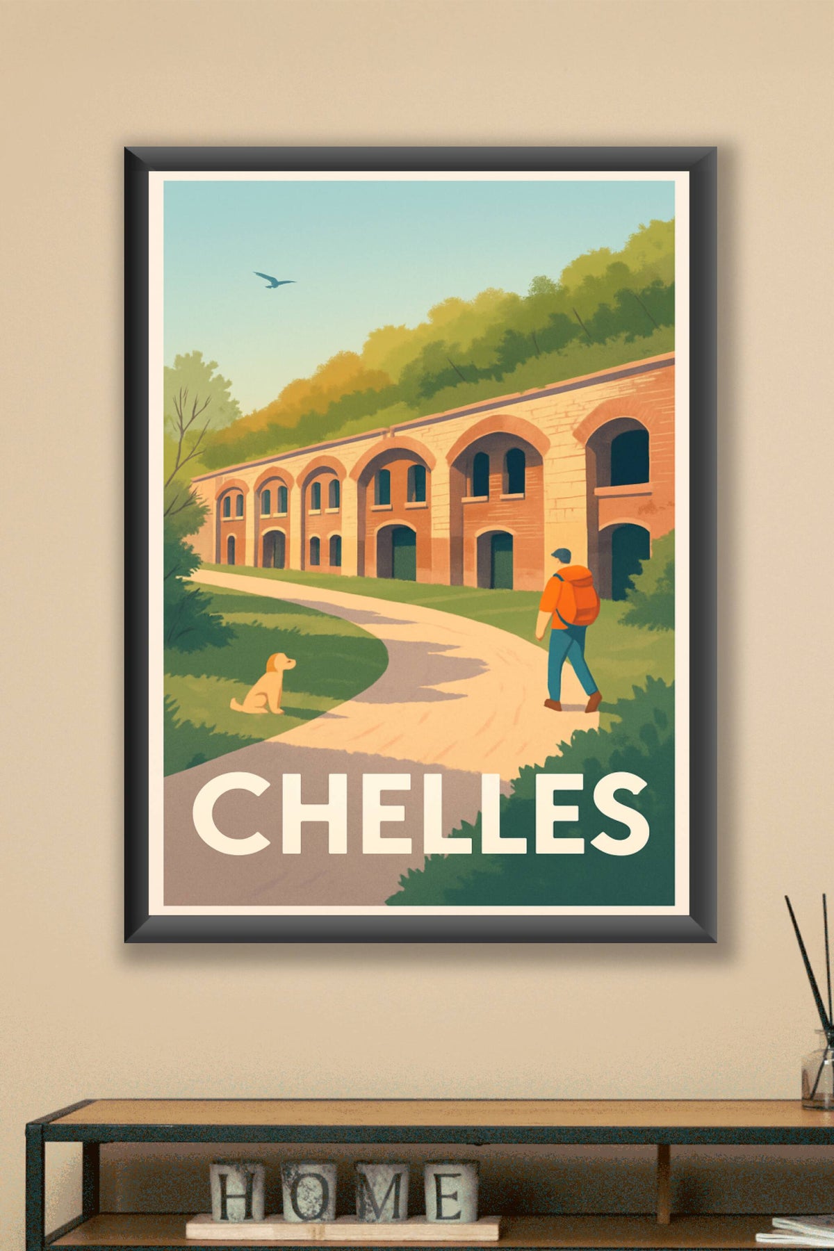 Affiche Chelles — Promenade Nature et Histoire · poster d'art de Chelles