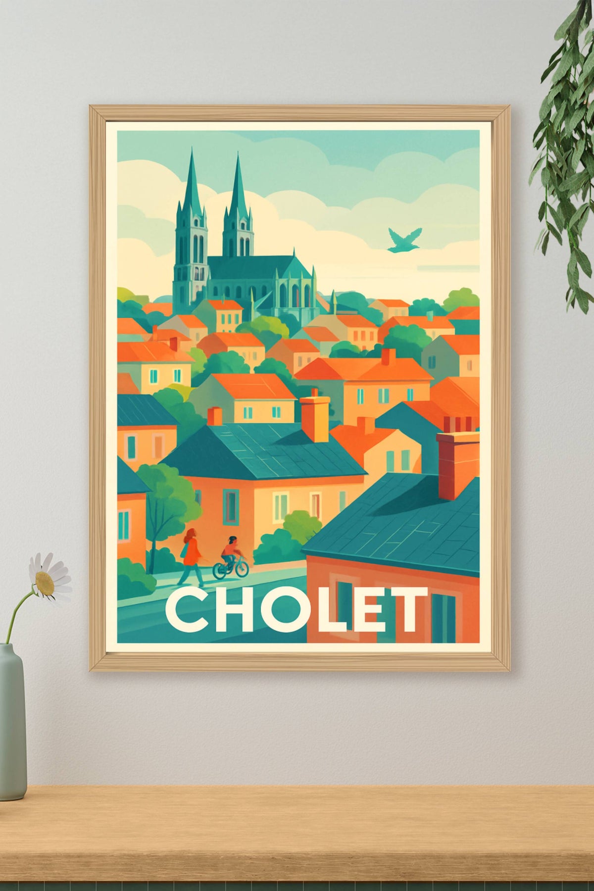 Affiche Cholet — Charme authentique et douceur de vie · poster d'art de Cholet
