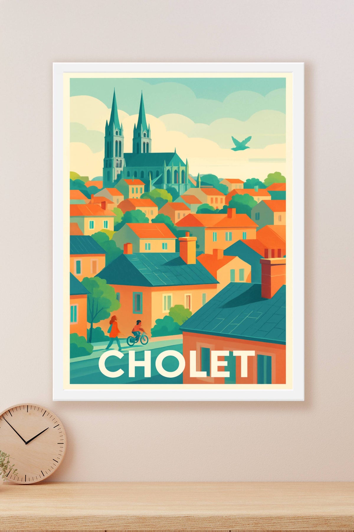 Affiche Cholet — Charme authentique et douceur de vie · poster d'art de Cholet