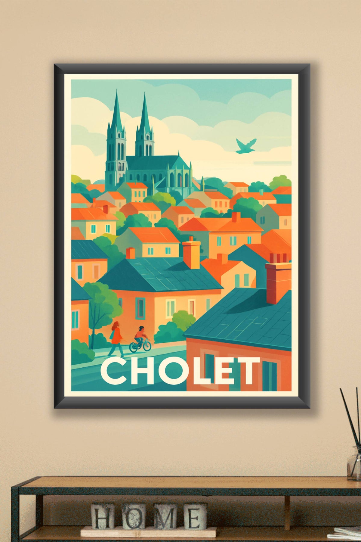Affiche Cholet — Charme authentique et douceur de vie · poster d'art de Cholet