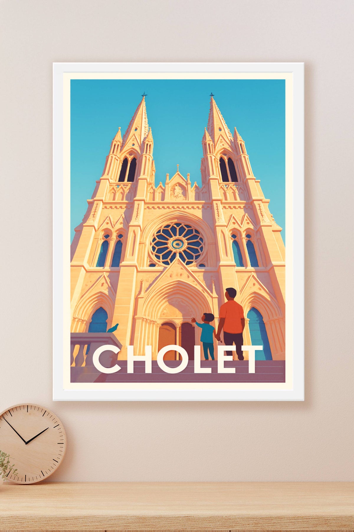 Affiche Cholet — Un trésor architectural à découvrir · poster d'art de Cholet