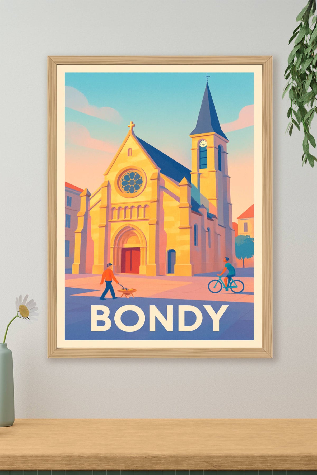 Affiche Bondy — Charme et sérénité au cœur de la ville · poster d'art de Bondy