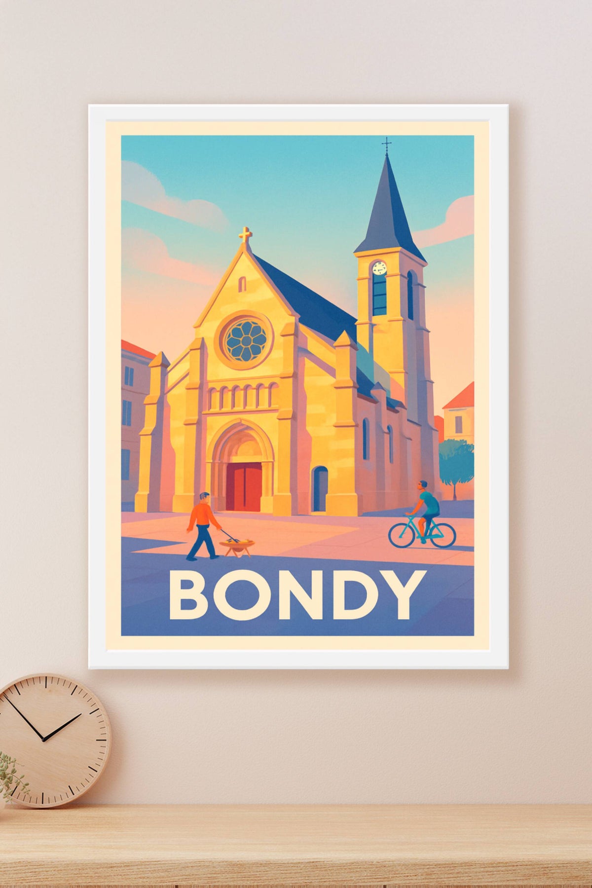Affiche Bondy — Charme et sérénité au cœur de la ville · poster d'art de Bondy
