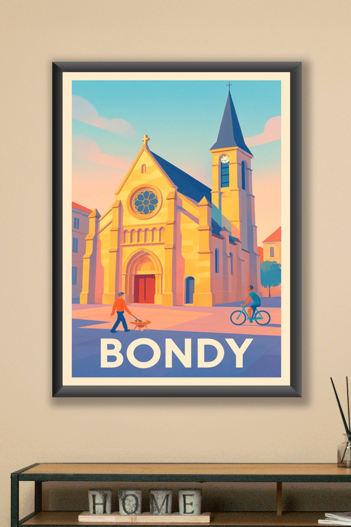 Affiche Bondy — Charme et sérénité au cœur de la ville · poster d'art de Bondy