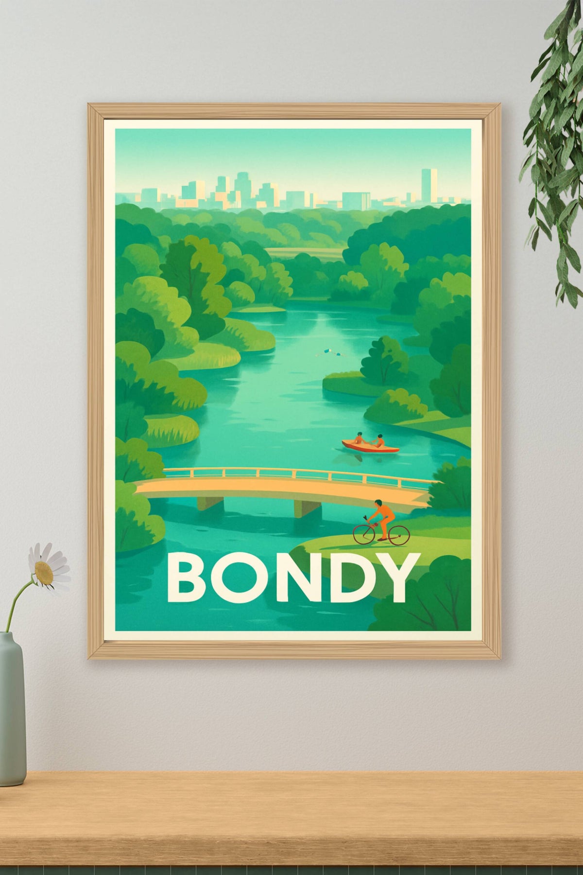 Affiche Bondy — Échappée verte en pleine ville · poster d'art de Bondy
