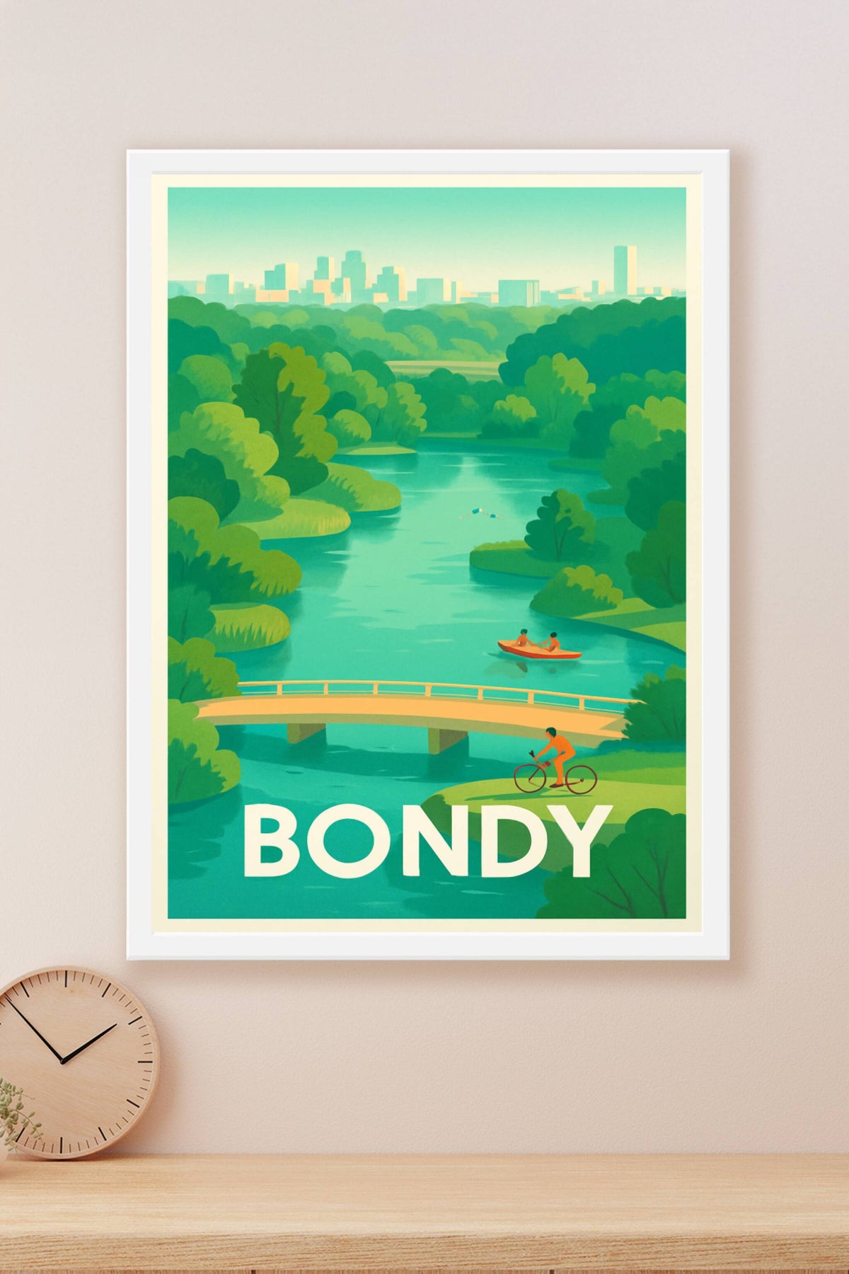 Affiche Bondy — Échappée verte en pleine ville · poster d'art de Bondy