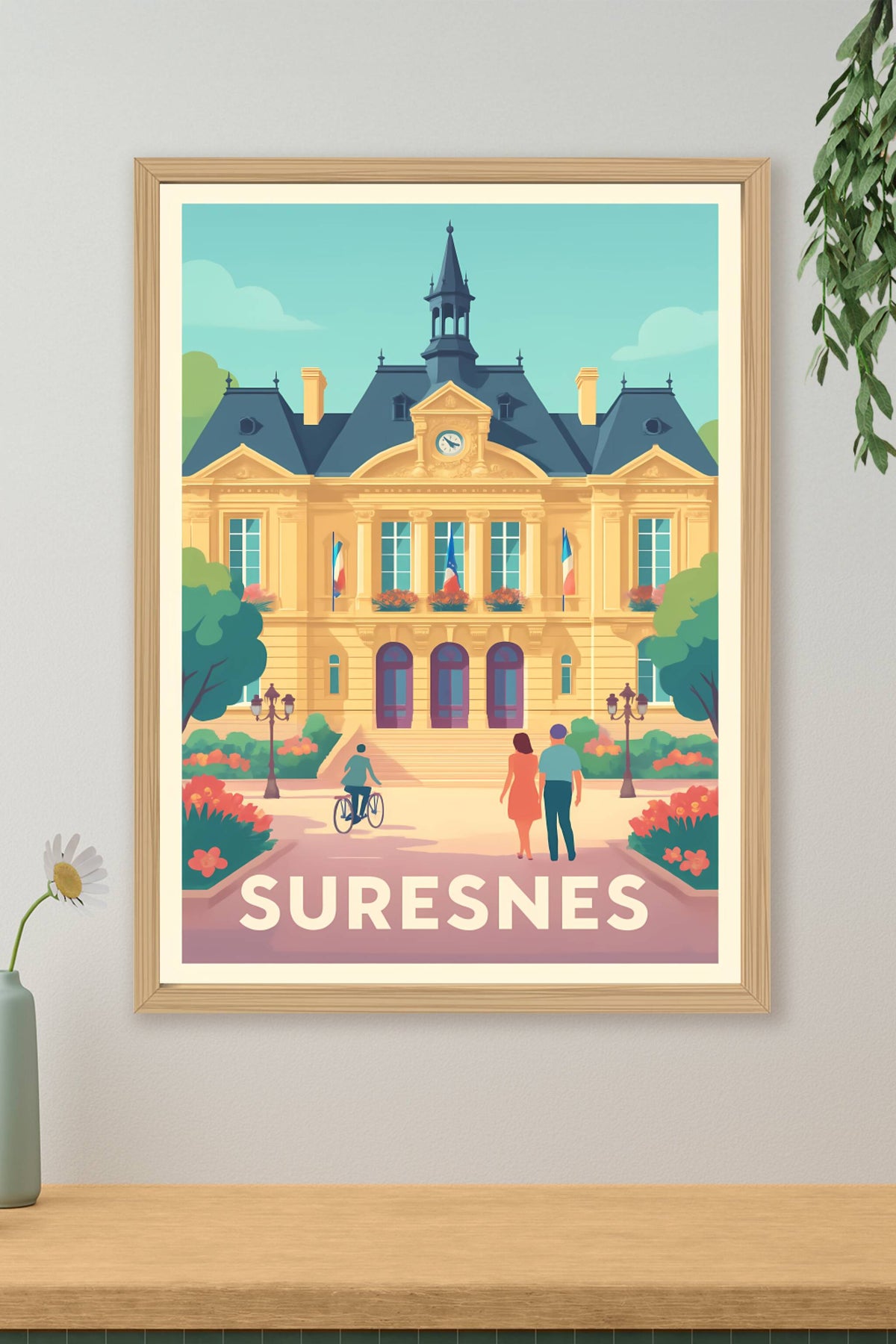 Affiche Suresnes — Élégance et Sérénité au Cœur de la Ville · poster d'art de Suresnes