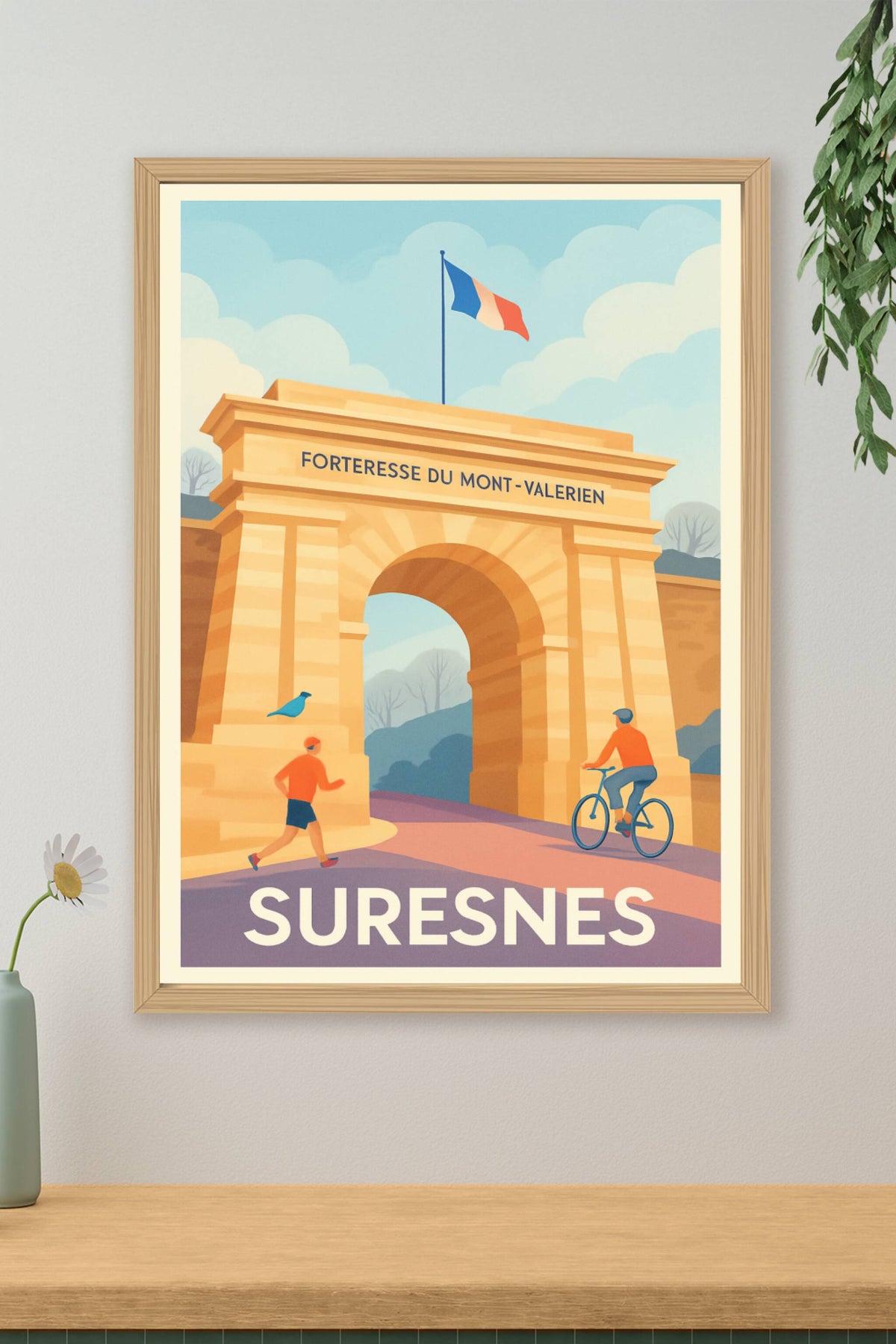 Affiche Suresnes — Authenticité et nature à la Forteresse du Mont-Valérien · poster d'art de Suresnes
