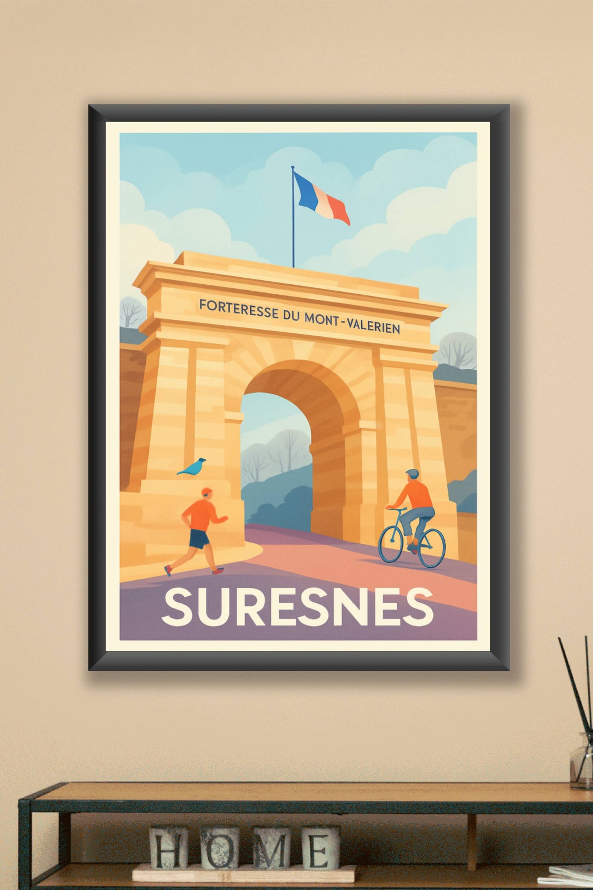 Affiche Suresnes — Authenticité et nature à la Forteresse du Mont-Valérien · poster d'art de Suresnes