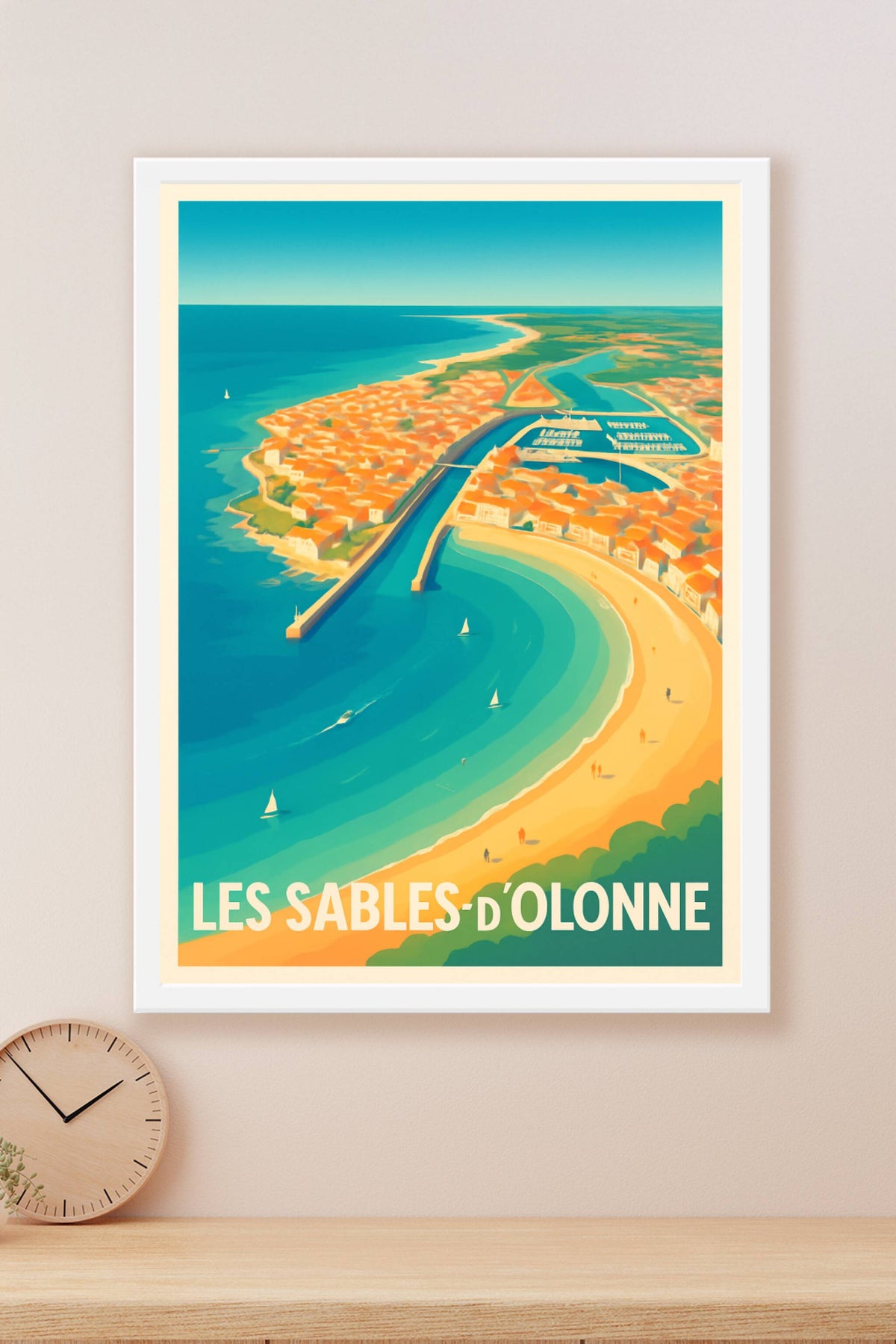 Affiche Les Sables-d'Olonne — Vue ensoleillée sur la côte Atlantique · poster d'art de Les Sables-d'Olonne