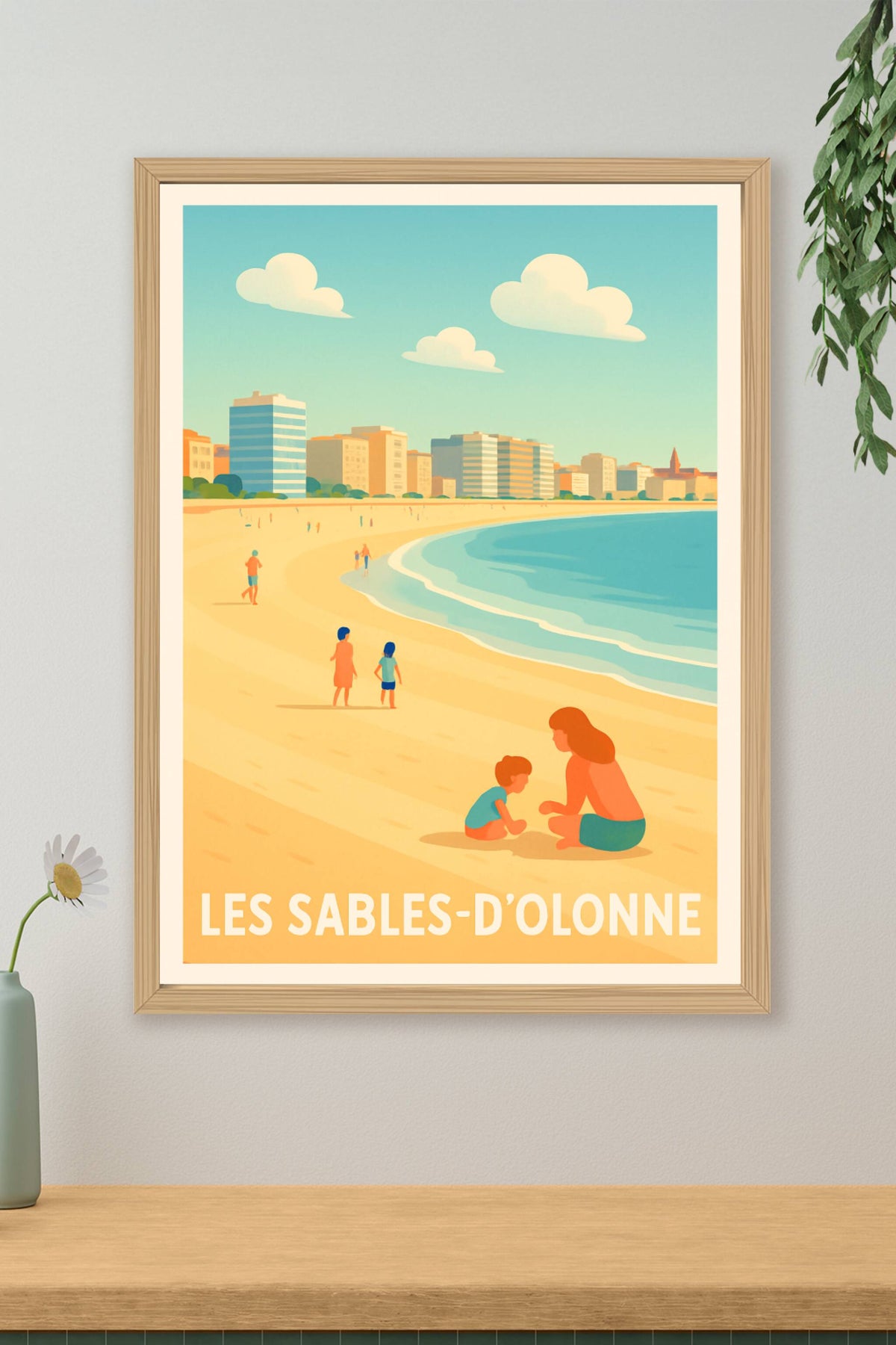 Affiche Les Sables-d'Olonne — L'évasion balnéaire en douceur · poster d'art de Les Sables-d'Olonne