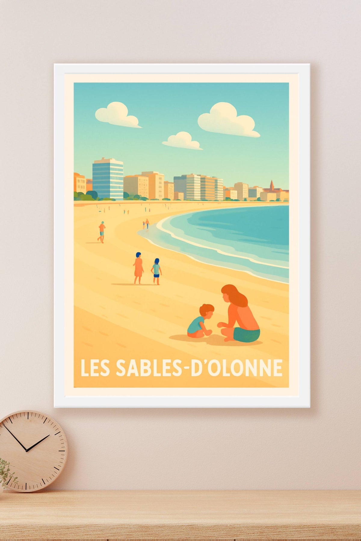 Affiche Les Sables-d'Olonne — L'évasion balnéaire en douceur · poster d'art de Les Sables-d'Olonne