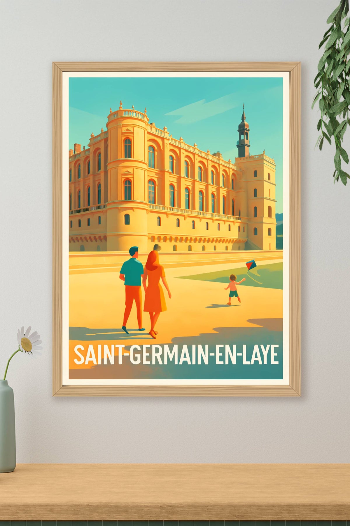 Affiche Saint-Germain-en-Laye — Charme et patrimoine royal · poster d'art de Saint-Germain-en-Laye
