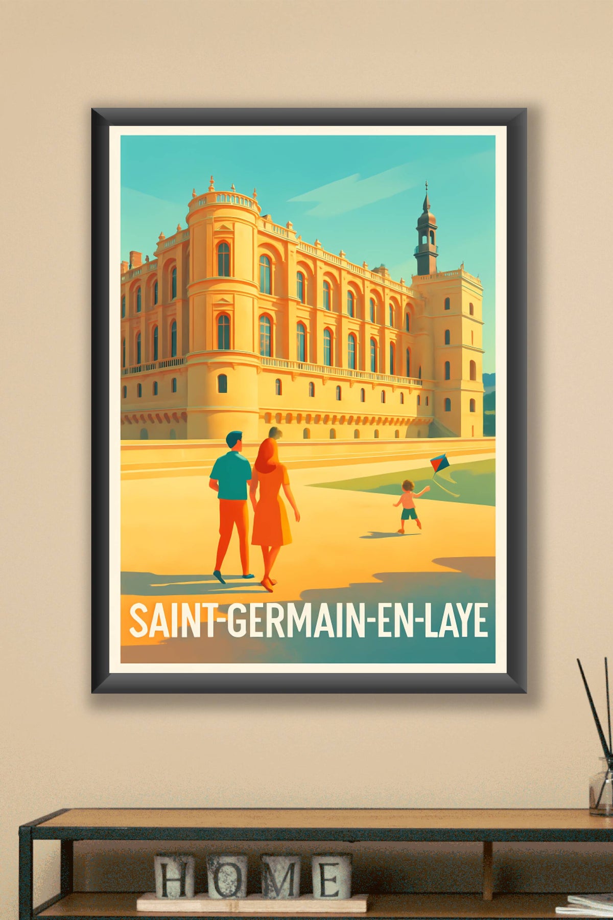 Affiche Saint-Germain-en-Laye — Charme et patrimoine royal · poster d'art de Saint-Germain-en-Laye
