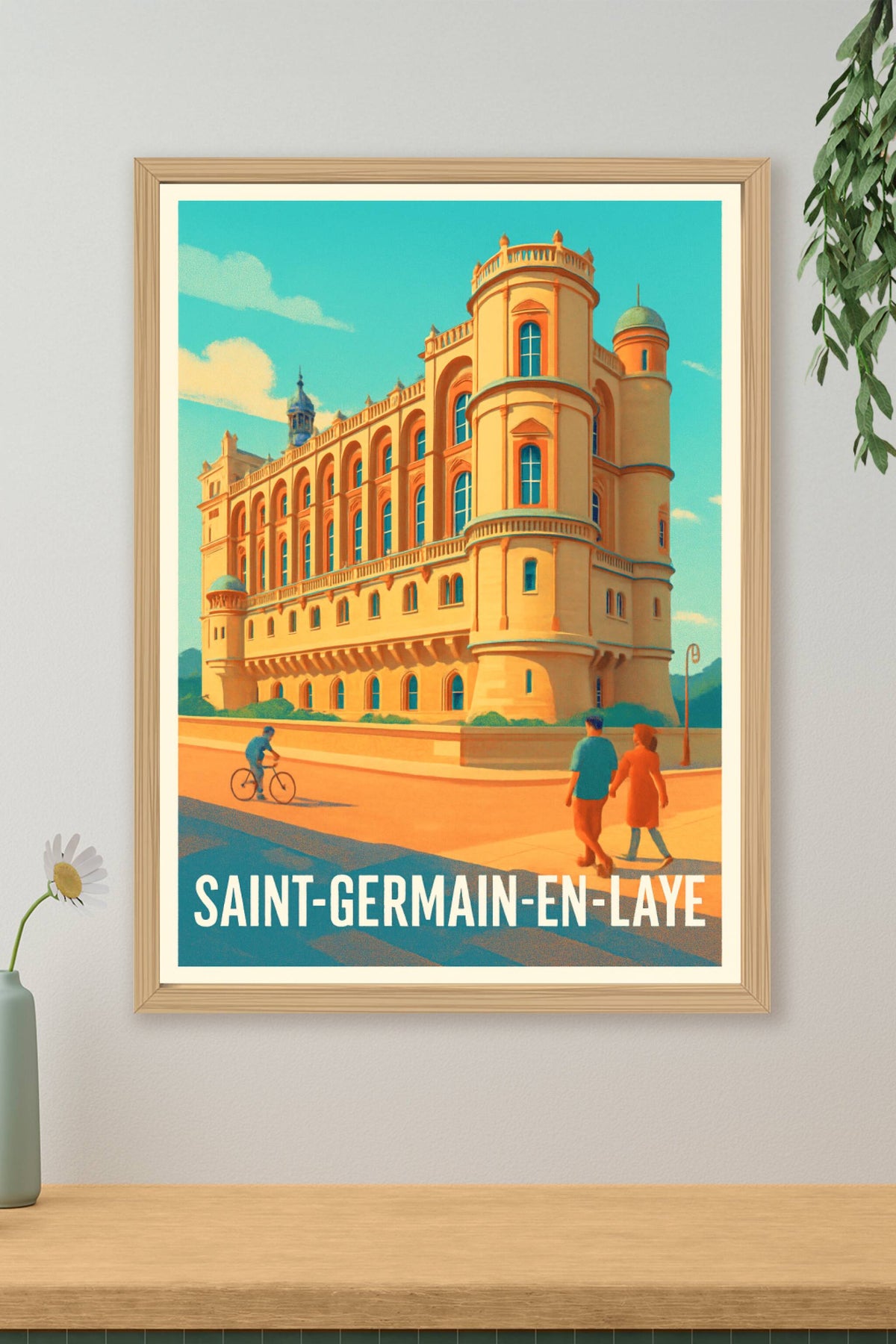 Affiche Saint-Germain-en-Laye — Élégance historique au cœur de la ville · poster d'art de Saint-Germain-en-Laye