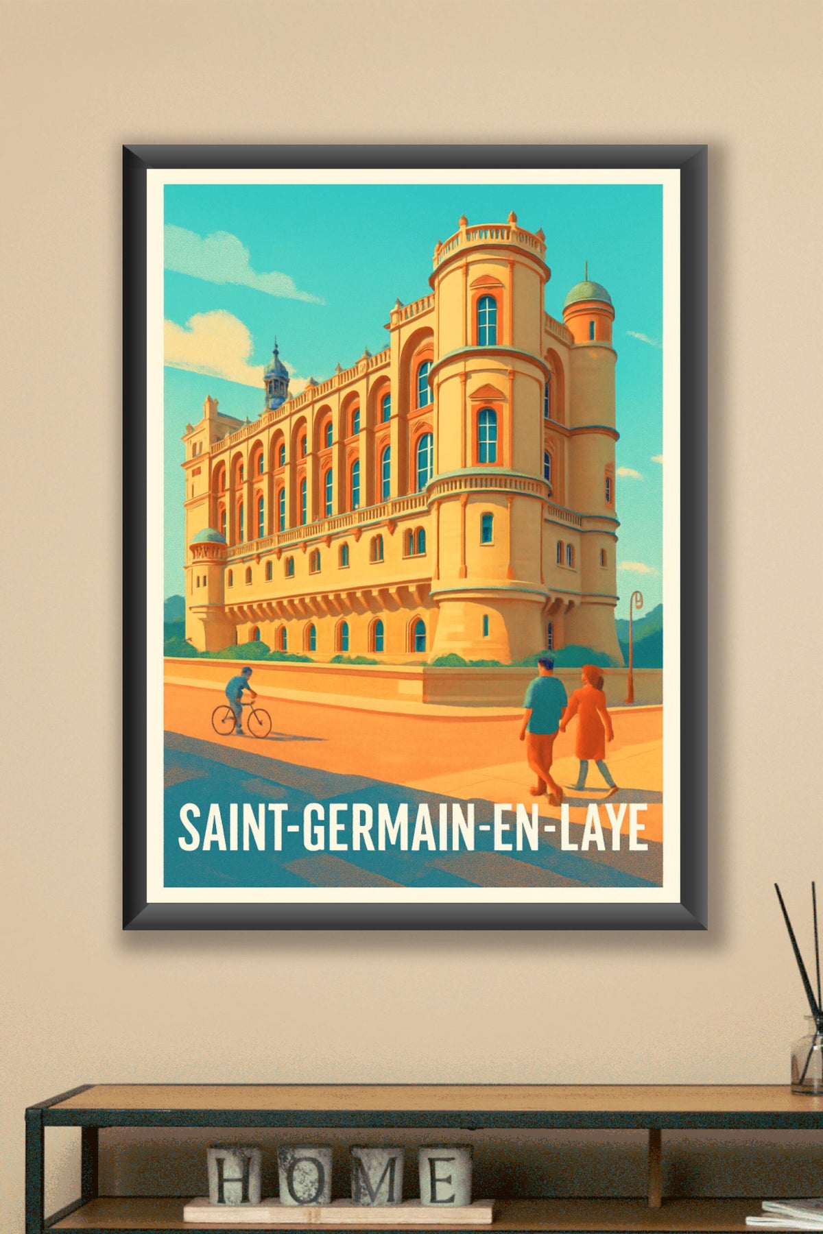 Affiche Saint-Germain-en-Laye — Élégance historique au cœur de la ville · poster d'art de Saint-Germain-en-Laye