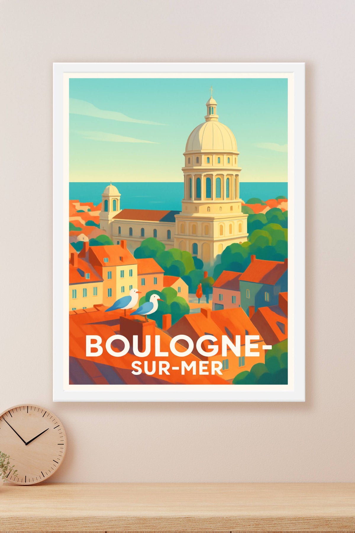 Affiche Boulogne-sur-Mer — Charme côtier et patrimoine historique · poster d'art de Boulogne-sur-Mer