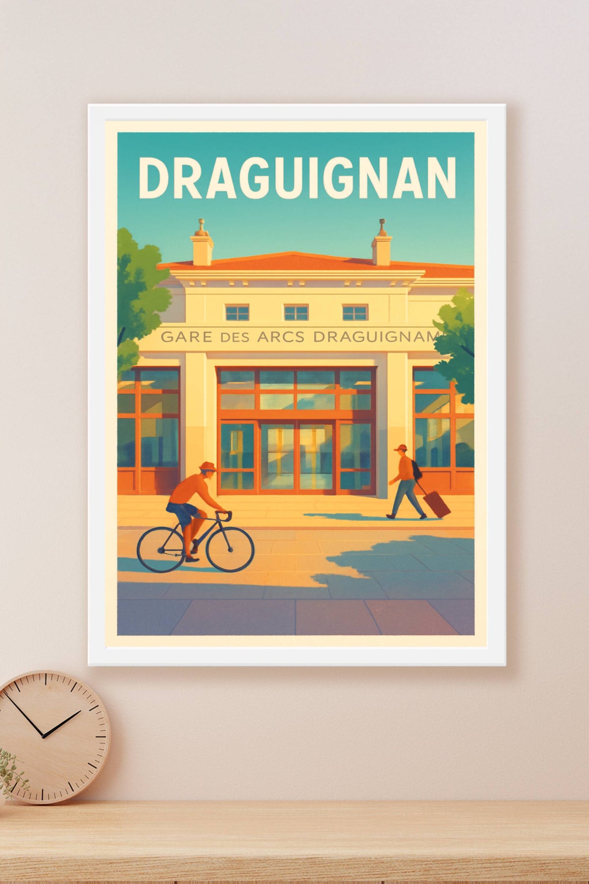 Affiche Draguignan — Charme et douceur à la gare des Arcs · poster d'art de Draguignan