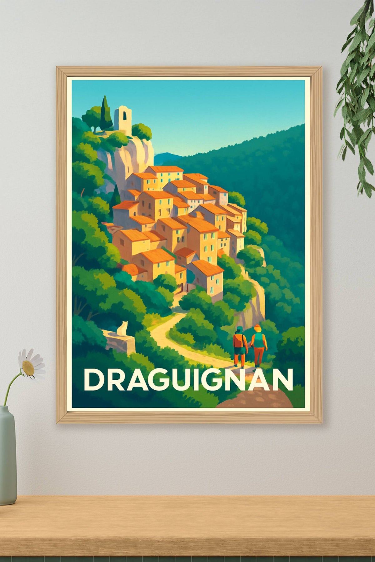 Affiche Draguignan — La beauté pittoresque au cœur de la Provence · poster d'art de Draguignan