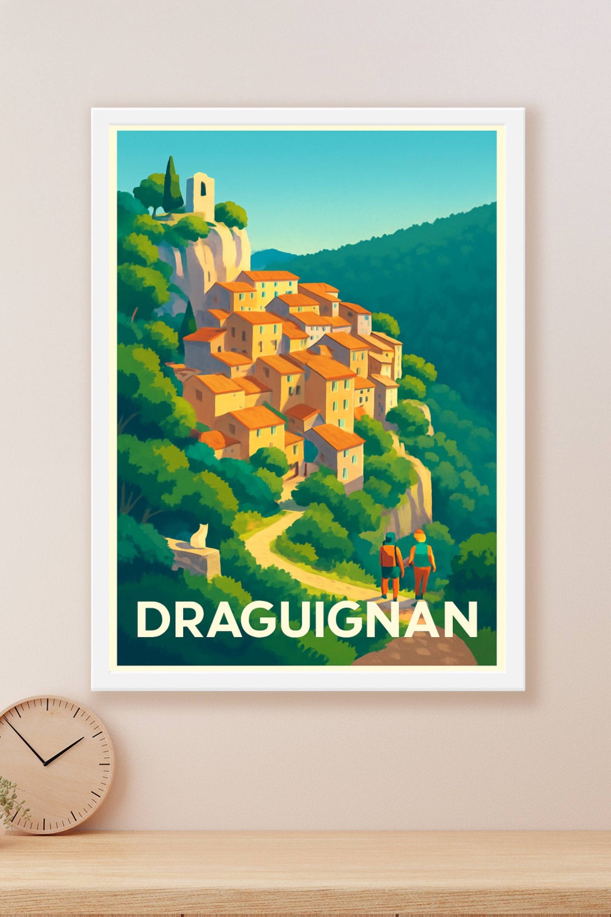 Affiche Draguignan — La beauté pittoresque au cœur de la Provence · poster d'art de Draguignan
